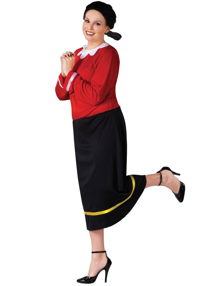 Womens Plus Size Olive Oyl Fancy Dress Costume - Main Image