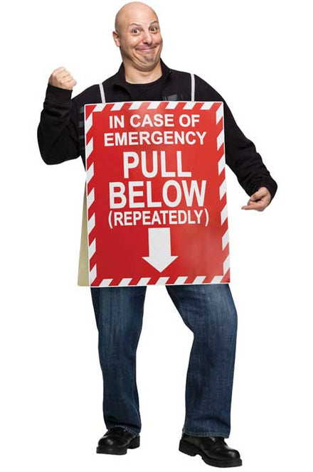 Hilarious Men's In Case Of Emergency Fancy Dress Costume Front