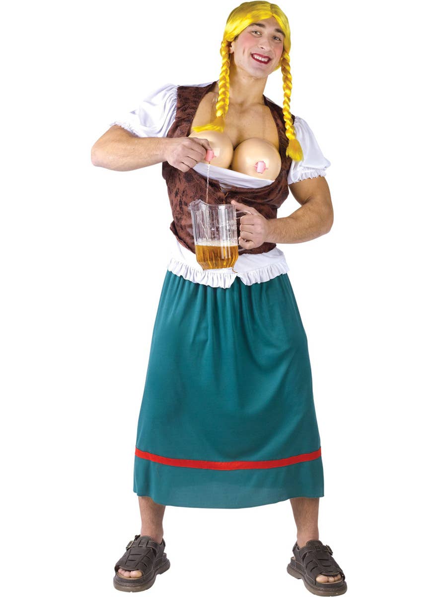 Novelty Men's Miss Oktoberbreasts Costume Drink Dispencer Image