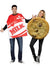 Adults Funny Milk and Cookies Couples Costume - Front Image