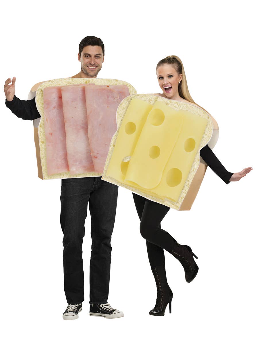 Adults Funny Ham and Swiss Cheese Sandwich Couples Costume