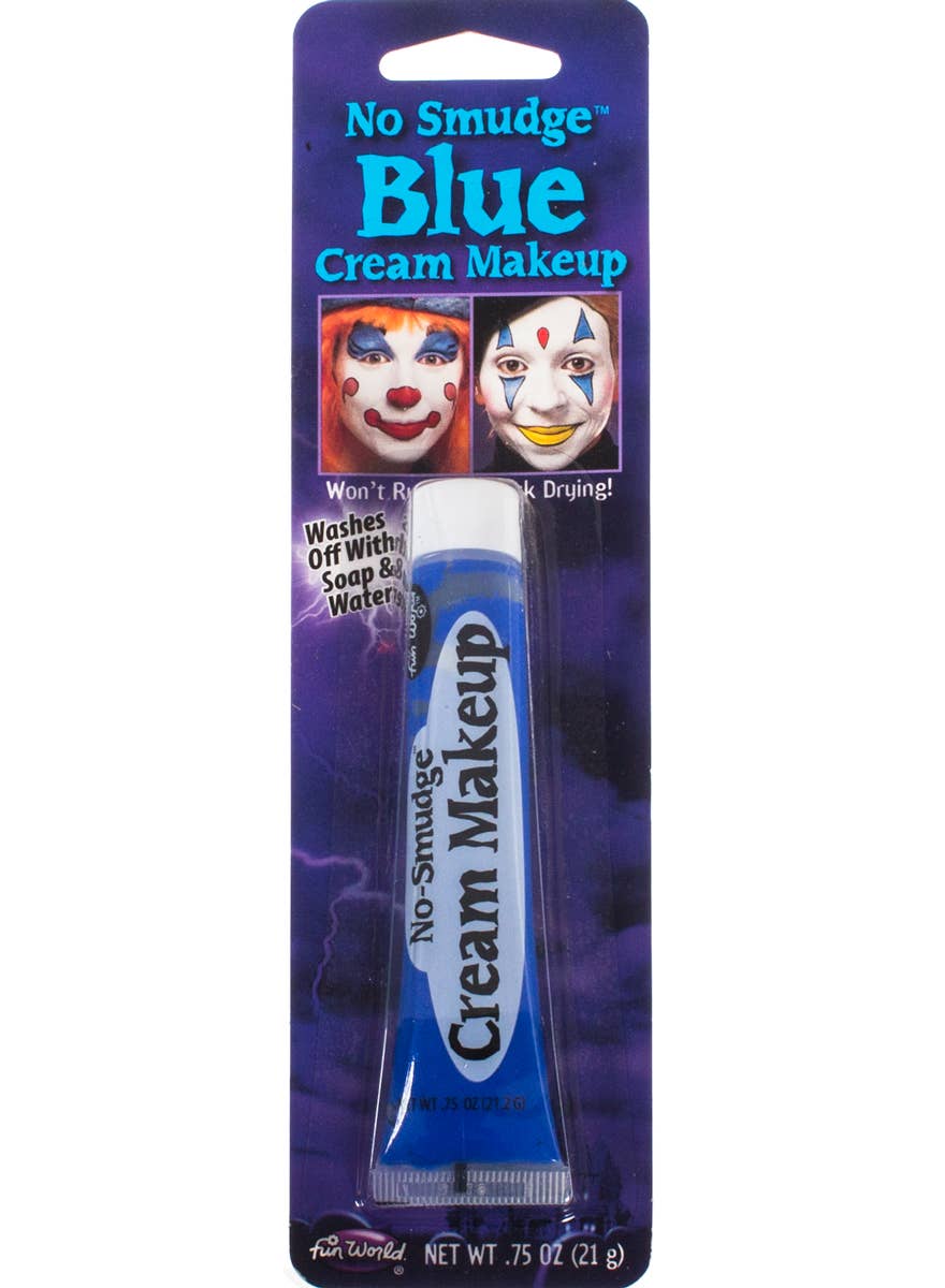 Blue No Smudge Cream Face and Body Paint Costume Makeup