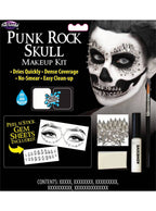 Silver Diamante Punk Rock Skull SFX Halloween Makeup Kit