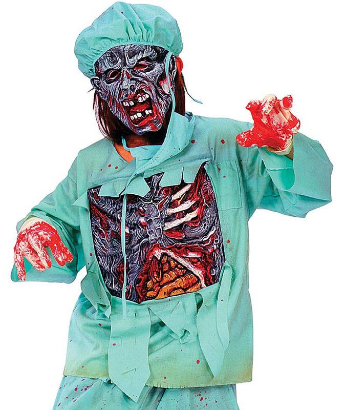 Undead Doctor Boy's Zombie Halloween Costume Front View