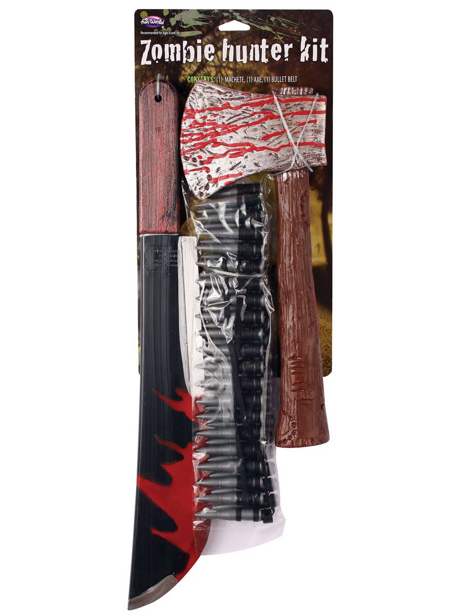 Zombie Hunter Costume Accessory Weapons Kit