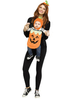 Image of Womens Halloween Costume, Adorable Pumpkin Baby Carrier Halloween Costume