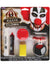 Killer Clown Costume Makeup Kit with False Teeth, Red Nose, Liquid Latex and SFX Blood