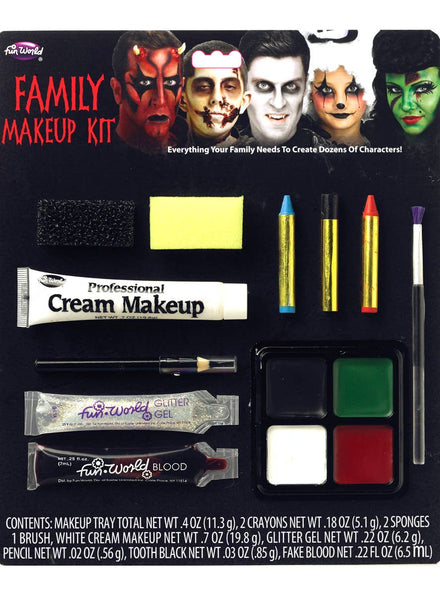 Family Sized Multi-Character Halloween Makeup Kit