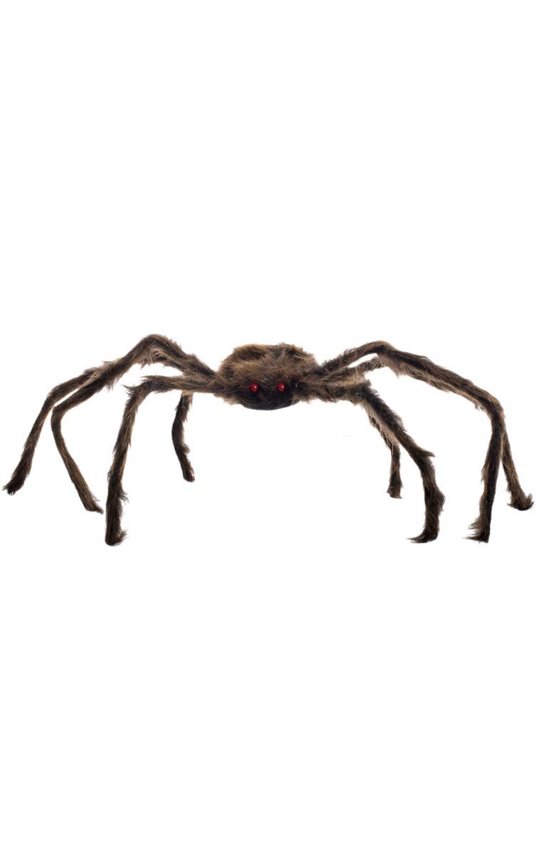 Large Posable Furry Brown Halloween Spider Decoration Prop Accessory Main Image