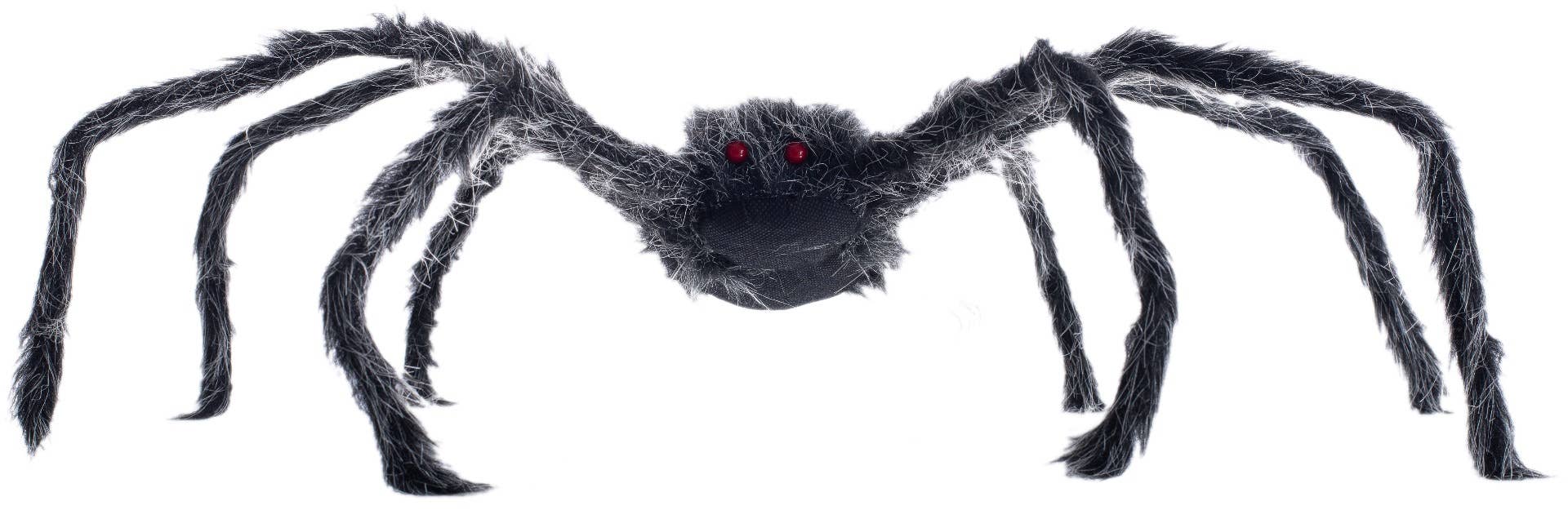 Grey and Black Furry Spider Decoration Main Image Close Image