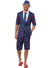 Image of G Day Mens Blue Australian Print Short Sleeve Stand Out Costume Suit