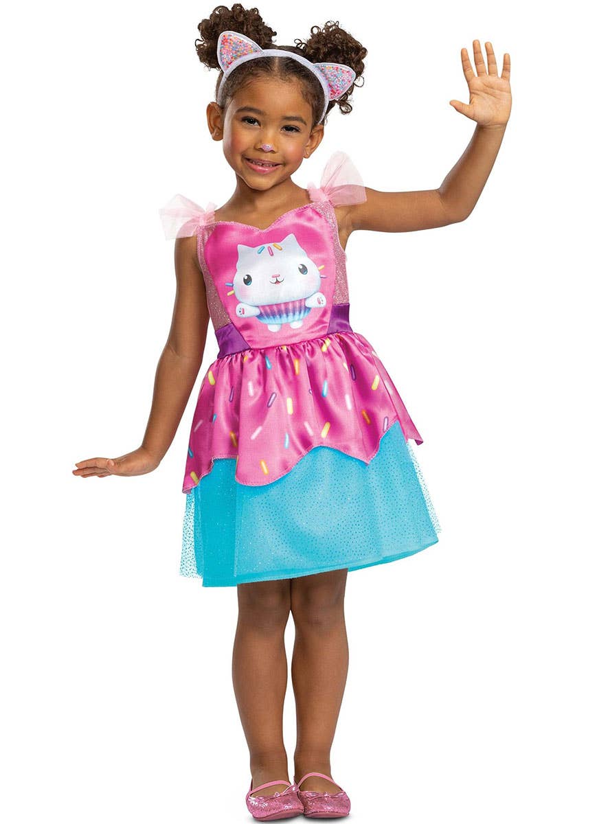 Image of Gabbys Dollhouse Licensed Cakey Cat Girls Costume