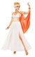 Women's White And Orange Greek Goddess Athena Fancy Dress Costume Main Image