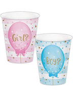 Image of Gender Reveal Boy or Girl 8 Pack Paper Cups