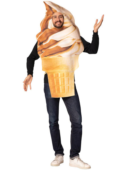 Image of Get Real Chocolate Soft Serve Adult's Funny Costume - Main Image