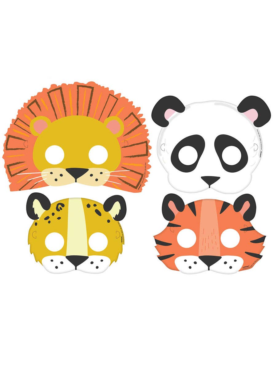 Image of Get Wild Jungle Safari 8 Pack Paper Masks Party Favours