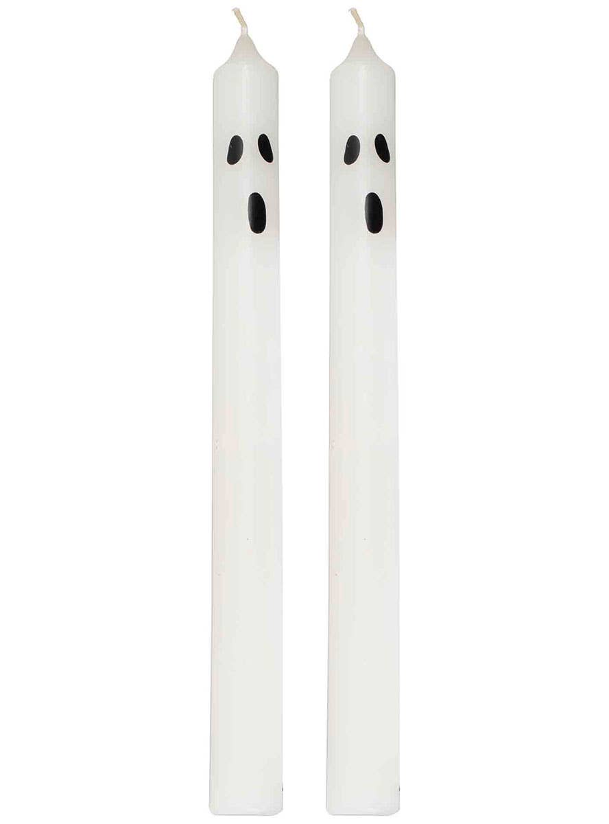 Image of Ghost Face 2 Pack Candles Halloween Decoration - Main Image