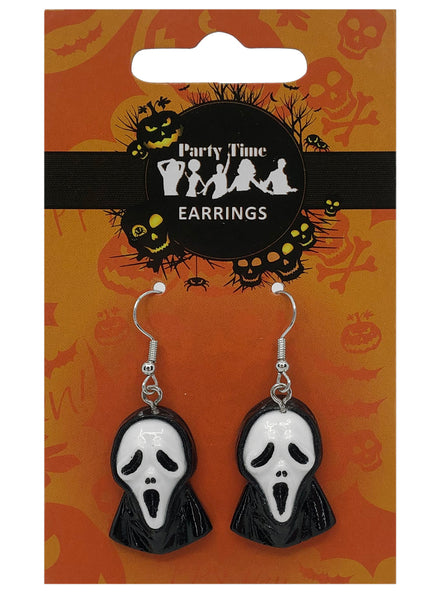 Scream Ghostface Halloween Costume Earrings - Main Image