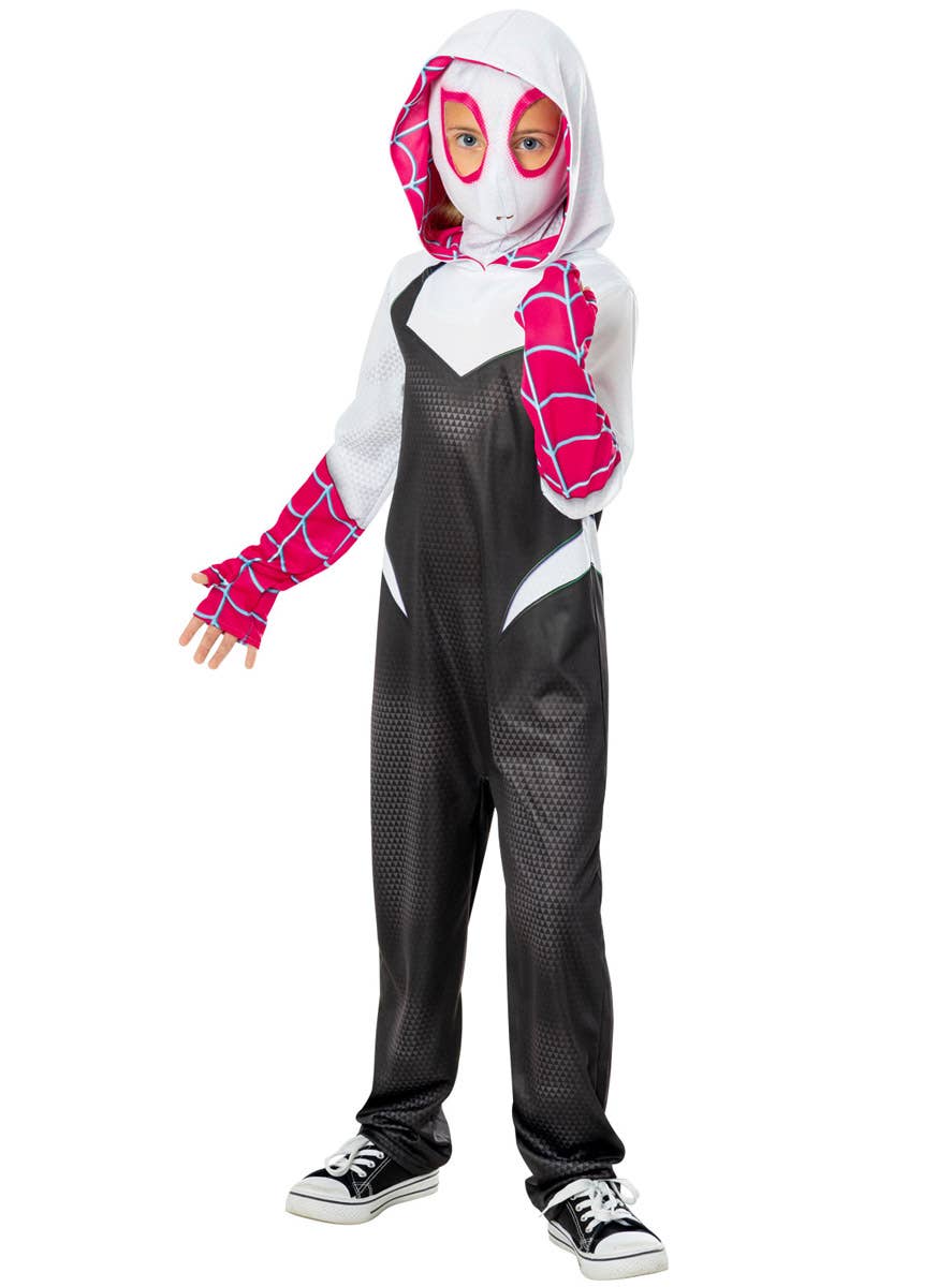 Image of Ghost Spider Gwen Girl's Spidey Superhero Costume