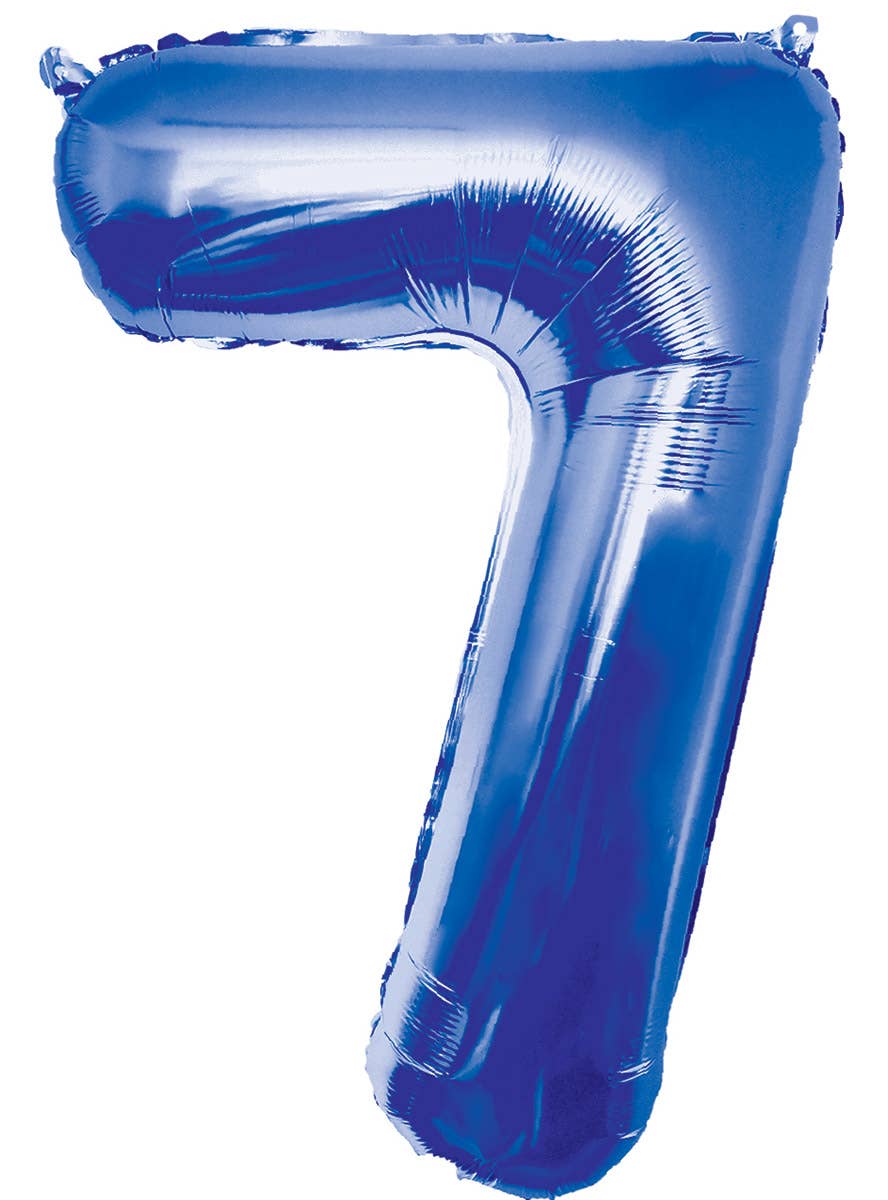 Image of Giant 84cm Blue Number 7 Foil Balloon