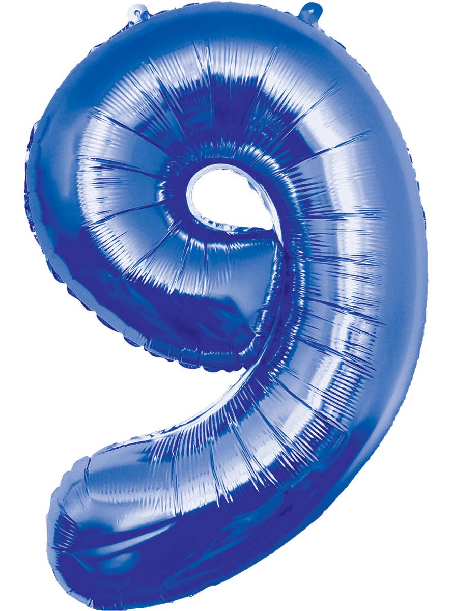 Image of Giant 84cm Blue Number 9 Foil Balloon