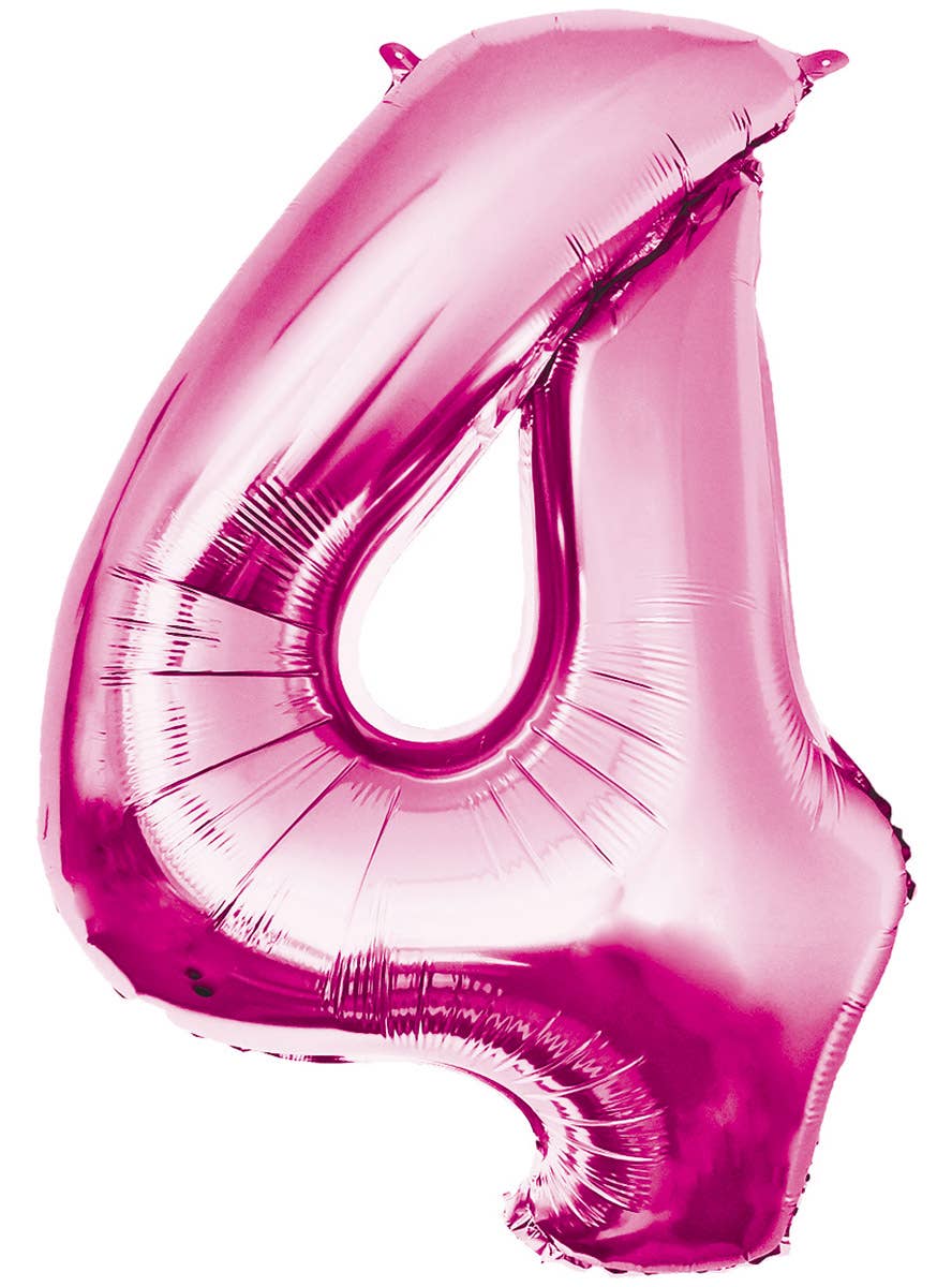Image of Giant Pink 84cm Number 4 Foil Balloon