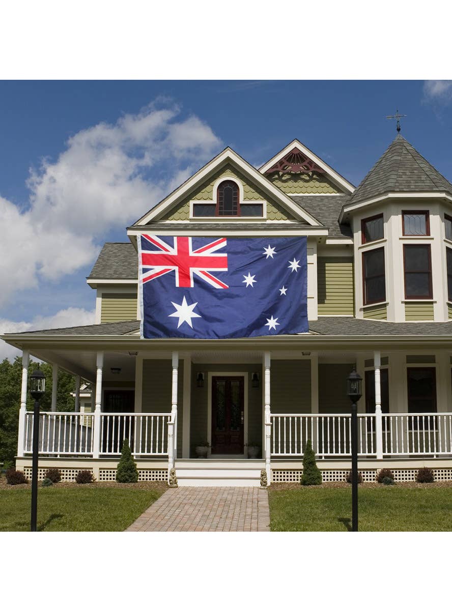 Image of Jumbo 3m x1.5m Australian House Flag Party Decoration - Alternate Image