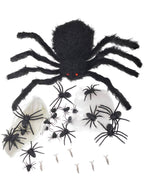 Image Of Halloween Decoration Web and Fake Spiders Halloween Decoration Pack