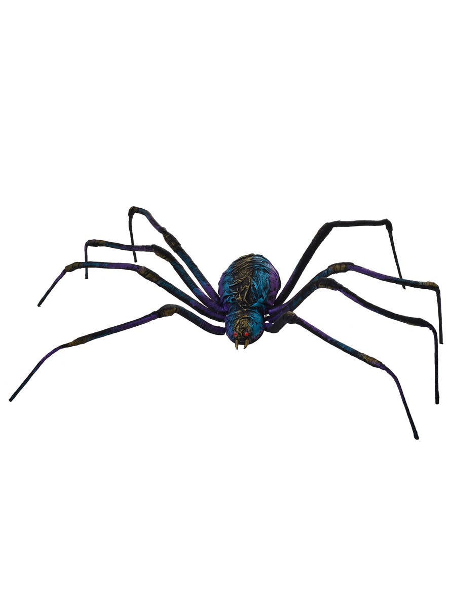 Image Of Halloween Decoration Giant Rainbow Fake Spider Halloween Decoration