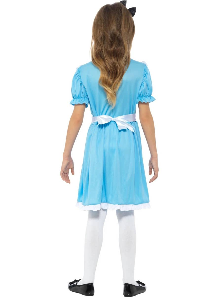 Image of Cute Little Alice in Wonderland Girls Costume - Back Image