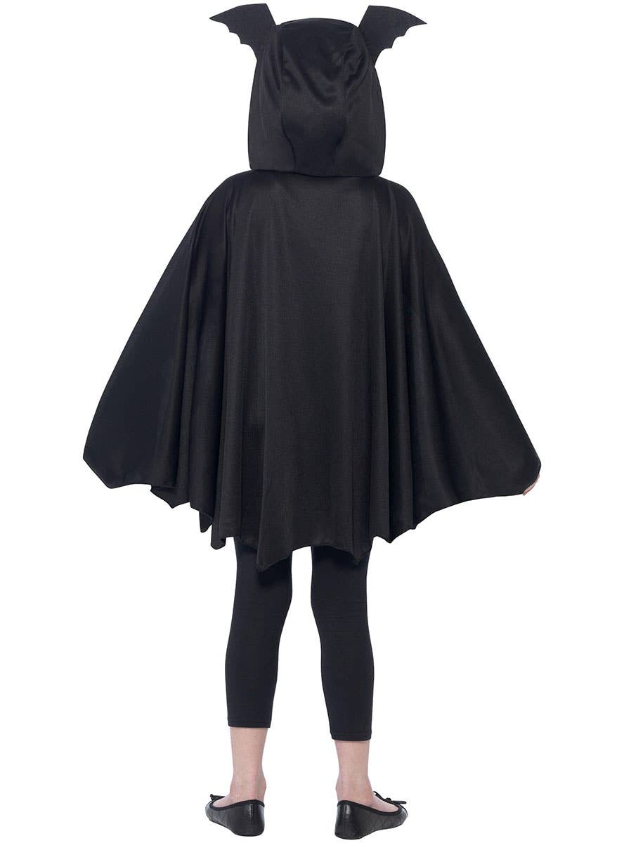 Image of Vampire Bat Girls Hooded Halloween Costume Cape - Back Image