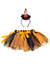 Image of Spooky Black and Orange Girl's Witch Tutu Costume Set