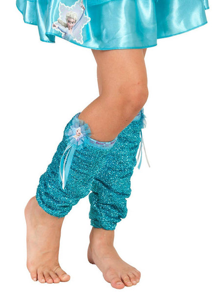 Image of Frozen Queen Elsa Metallic Blue Leg Warmers - Main Image