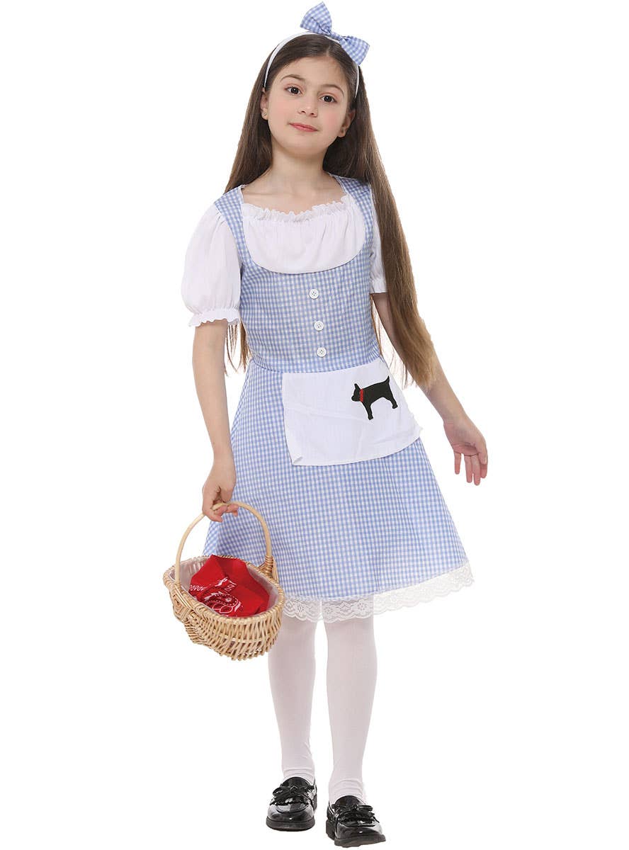 Image of Wizard of Oz Girl's Classic Dorothy Book Week Costume - Alternate View