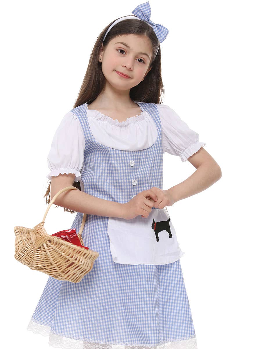 Image of Wizard of Oz Girl's Classic Dorothy Book Week Costume - Close View