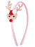 Image of Pastel Pink Glitter Reindeer Girl's Christmas Headband - Main Image