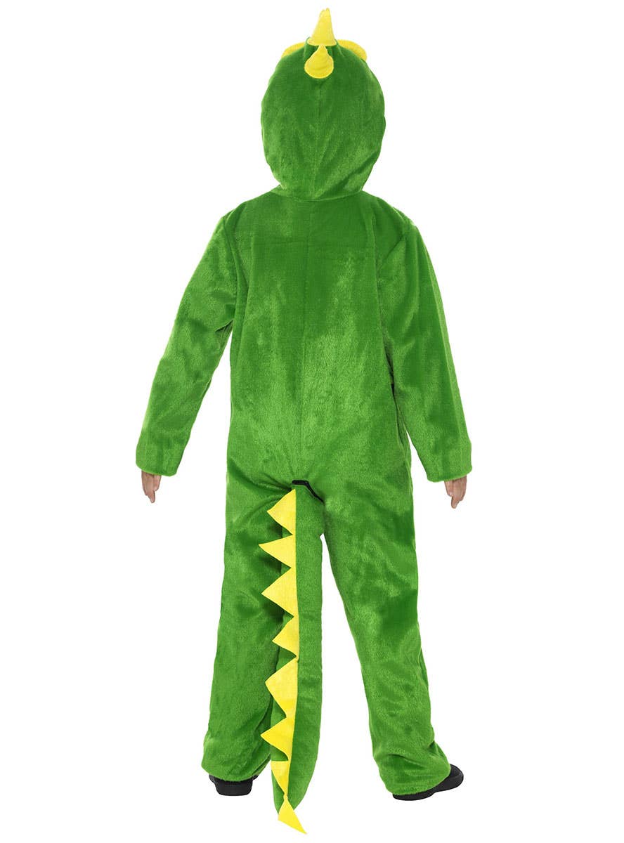 Image of Cool Green Crocodile Girls Animal Onesie Costume - Back Image