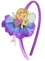 Image of Pretty Purple Flower Fairy Girl's Costume Headband - Main Image