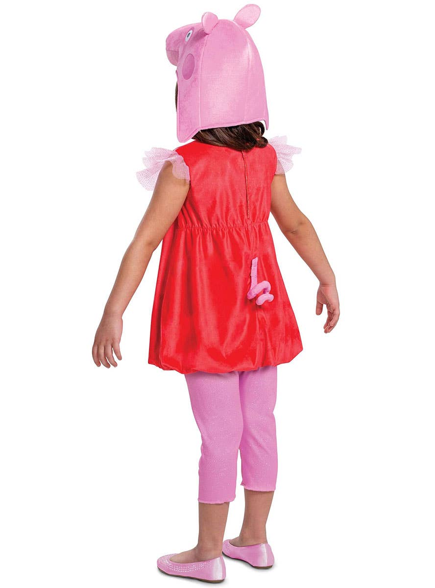 Image of Deluxe Licensed Peppa Pig Girls Costume - Back View