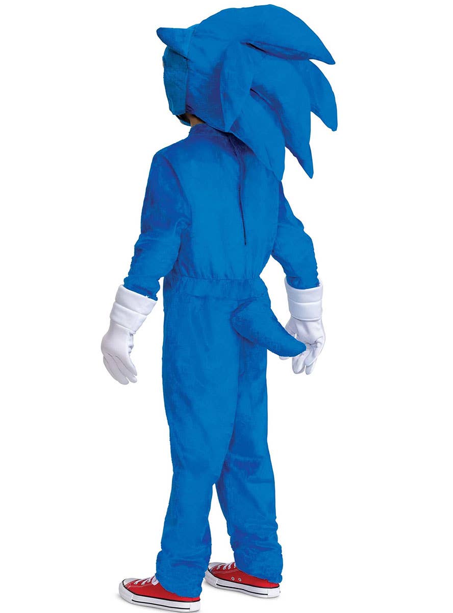 Image of Licensed Girls Deluxe Sonic the Hedgehog Movie Costume - Back View