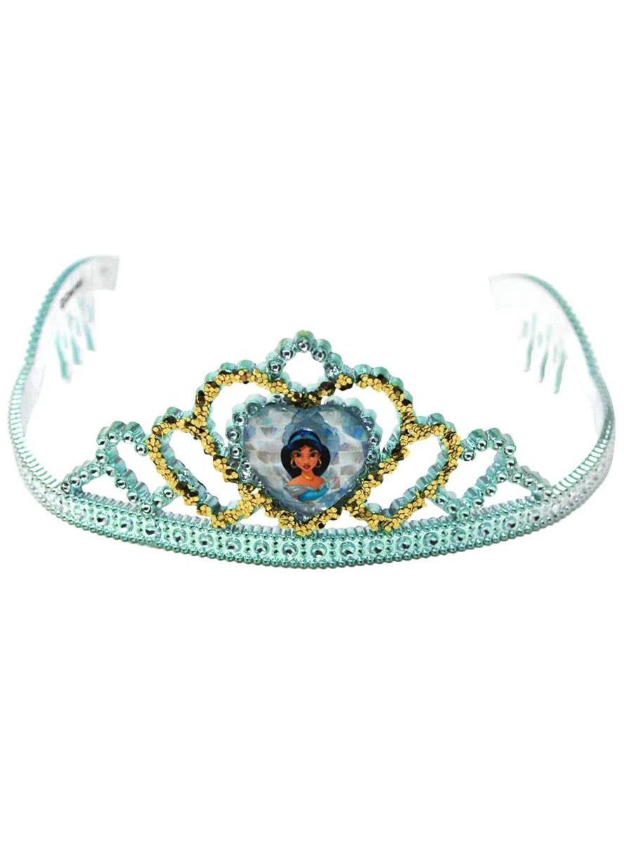 Image of Disney Princess Jasmine Girl's Teal Costume Tiara