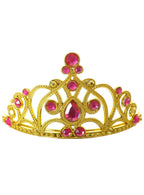 Image of Jewelled Pink and Gold Girls Princess Tiara - Main Image