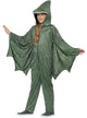 Image of Pterodactyl Girls Green Dinosaur Onesie Costume - Front Image