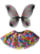 Image of Harlequin Fairy Girls Tutu and Wings Set - main Image