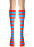 Image of Striped Blue and Red Girl's Knee High Costume Stockings