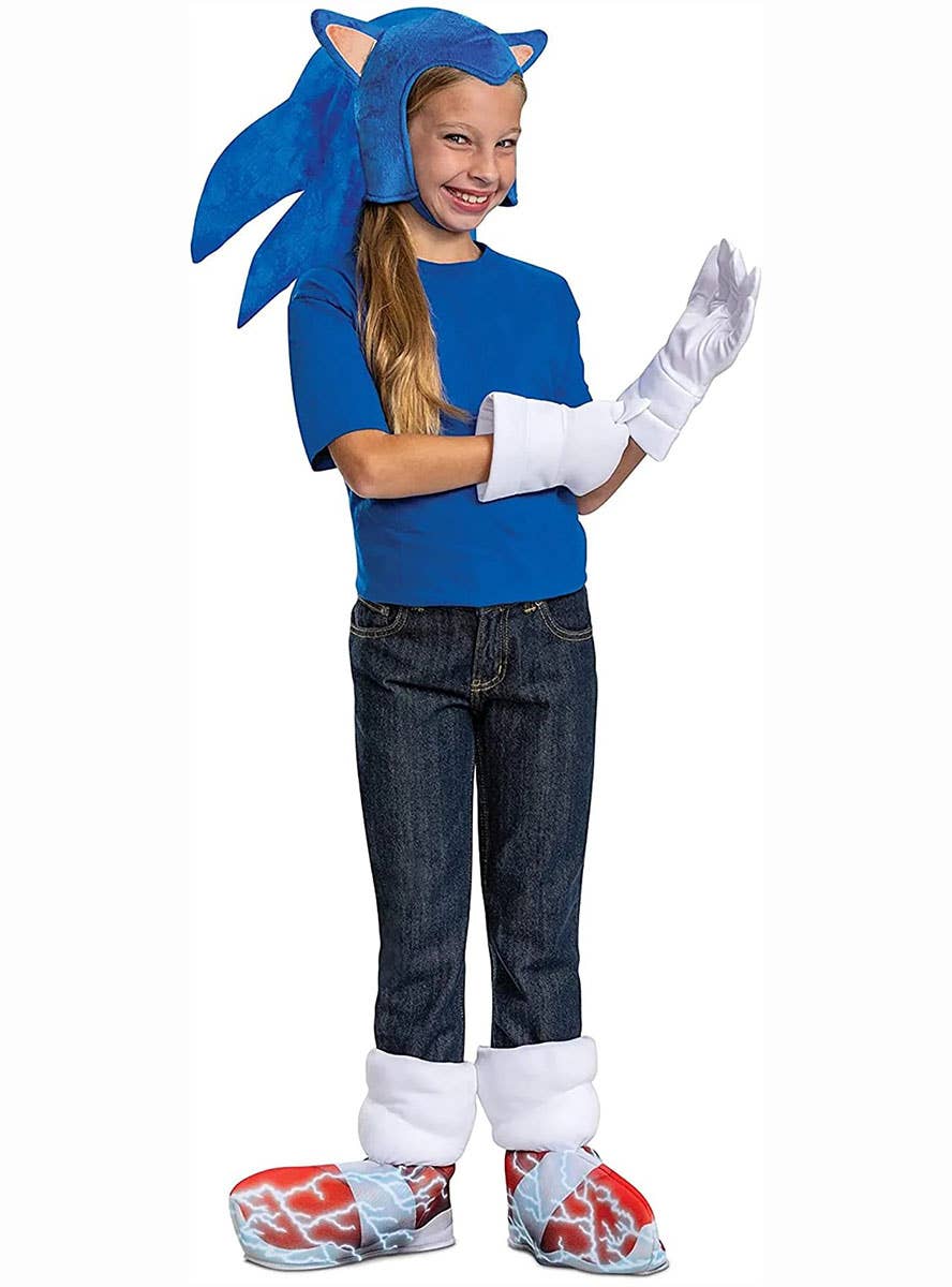 Image of Licensed Sonic Movie Girl's Costume Accessory Set - Front View