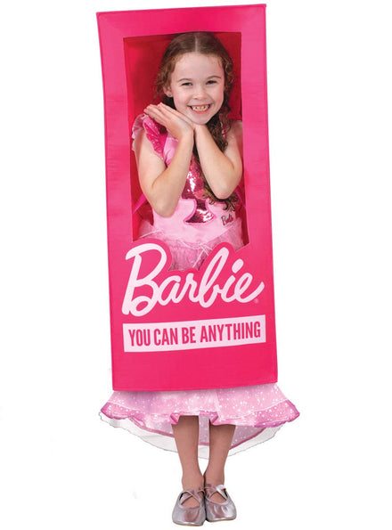 Image of Life Size Girls Pink Barbie Box Costume