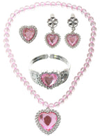 Image of Light Pink 4 Piece Girls Princess Jewellery Set