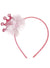 Image of Sparkly Pink Glitter Mini Crown on Headband