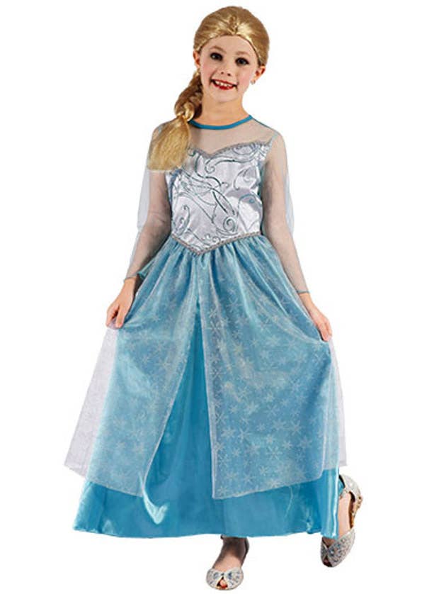 Image of Ice Queen Elsa Inspired Girl's Dress Up Costume